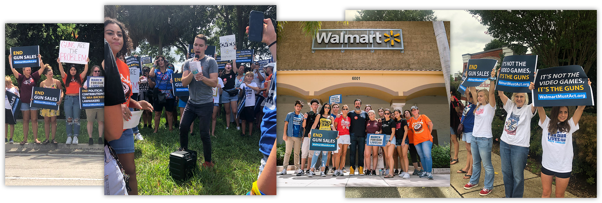 Hundreds of people rallied at Walmarts nation-wide.